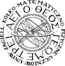 Rys. 2 Piecz i znak kółka Matematyczno Fizycznego UJ.