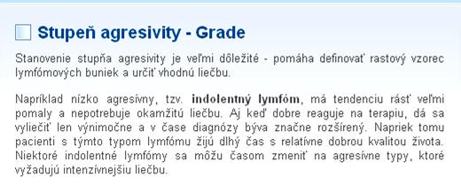 Indolentný?: Google vs www.lymphoma.