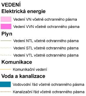 výřez z ÚAP - limity, aktualizace 2016, 1:5 000 INFRASTRUKTURA A LIMITY kapacita a požadavky na výstavbu veřejné infrastruktury byly