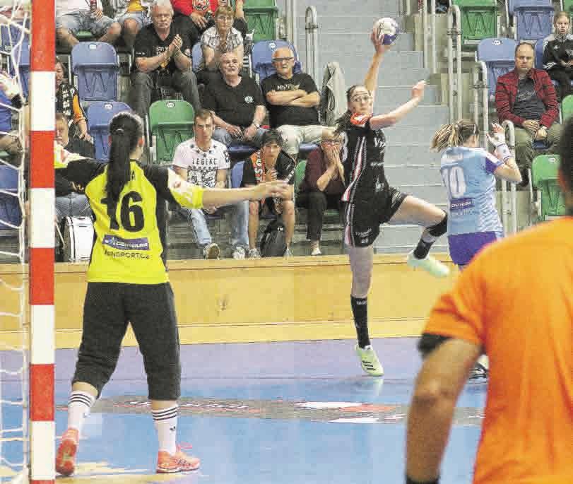 30 Krušnohor, zpravodaj stavebního bytového družstva Změny v DHK Baník Most, aneb S klubem ČERNÍ ANDĚLÉ Sezona Dámského házenkářského klubu Baník Most byla úspěšně završena titulem mistra republiky,