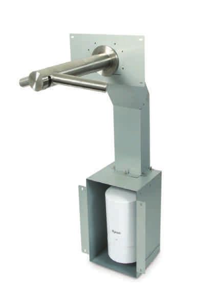 Nástěnný Instalace WD06 Nástěnný Osoušeč rukou Dyson Airblade Wash+Dry je navržen tak, aby bylo možné umístit jeho motor do kovového pouzdra nástěnné konzole, která je dodávána s osoušečem rukou
