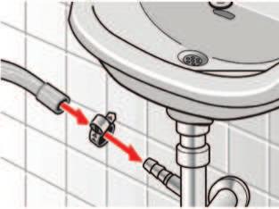 Podle druhu pipojení Pro pipojení k sifonu lze také použít hadicovou sponu o prmru 24-40 mm (k dispozici u odborných prodejc). -> Str. 4: Vodní pipojení Potebné náadí Vodováha pro vyrovnání spotebie.