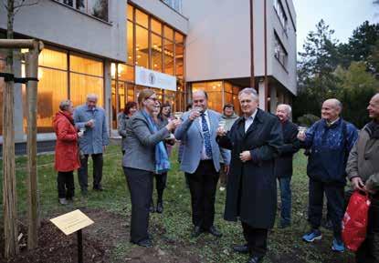 Liliovník tulipánokvětý je vysazen na památku jeho pokračovatelky doc. MUDr. Heleny Zavázalové, CSc., dlouholeté nezapomenutelné garantky seniorského vzdělávání. V rámci blížících se oslav 30.