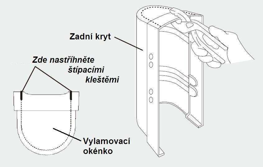 4. Zapojení vyhřívací jednotky Průchody pro přívodní vodiče utěsněte hmotou, která je součástí dodávky vyhřívacích jednotek.