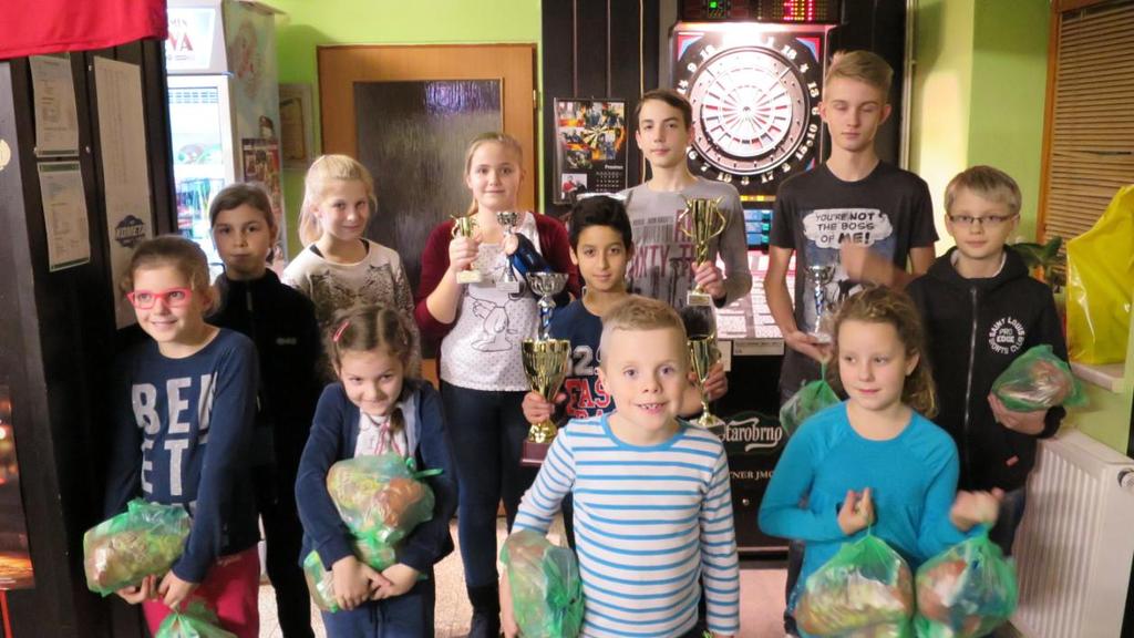 Celkem se zúčastnilo 11 dětí. - 8 - Šipky muži : 1. Marek Šeda 2. Michal Fiala 3. Filip Pokorný Důležité : Valná hromada ( schůze ) tenistů SK Popovice se bude konat ve středu 6.4.2015 v 19.
