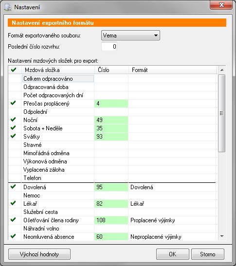 KS program Kvasar MRP OK Systém Premiér SALARY FluxPAM Pamica - Stormware Valet VEMA Nejdříve zvolte formát exportovaného souboru. (Kde?