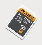 SD karta Fluke Connect WiFi je součástí kompatibilních modelů, ale je dodávána odděleně kvůli omezením některých zemí.
