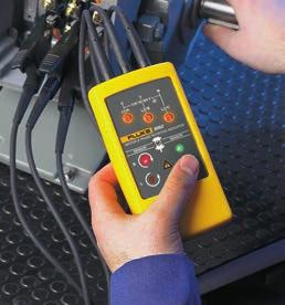 FLUKE 9040 Indikátor sledu fází a směru otáčení motorů Tři krokosvorky, tři ohebné měřicí sondy, tři měřicí kabely FLUKE 9062