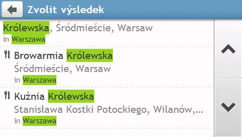 Jak vyhledat MZ (POI) podle klíčového slova?