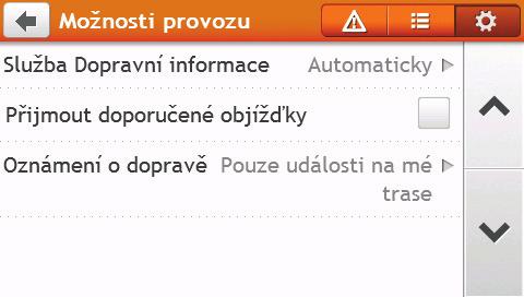 Zpráva Pro návrat na trasu jste příliš vzdálení Pro přijetí tohoto neprůjezdného místa jste příliš vzdálení Objížďka nebyla nalezena.