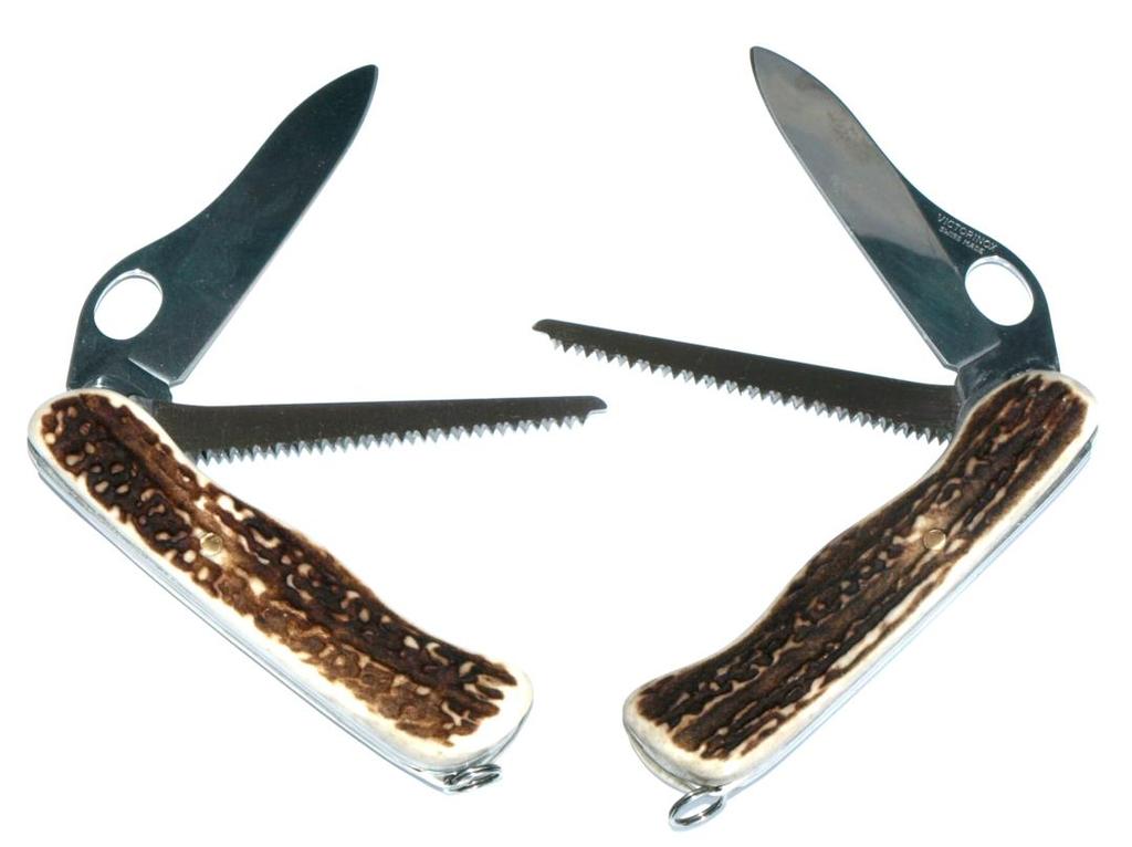 Originální švýcarské nože značky Victorinox osazené pravým parohem ZN 05 provedení