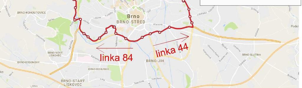[15] V pracovní dny tyto linky obsluhují kloubové autobusy (především Solaris Urbino 18), v nepracovní dny zase sólo autobusy (CITELIS 12M a Crossway Low Entry) [18] Obrázek 22: Mapa okružních linek