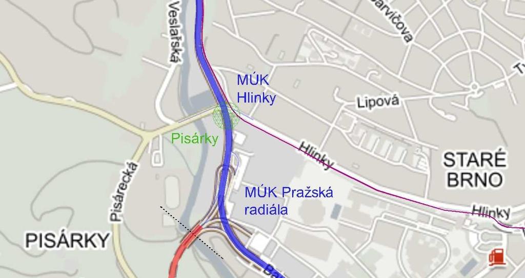 Další významnou dopravní tepnou v Žabovřeskách je spojení ulice Minská a Horova, které jako celek tvoří východozápadní osu této městské části,