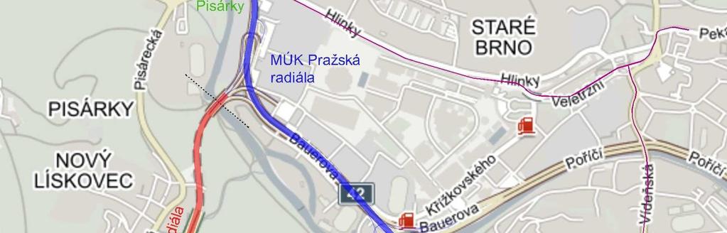 Obrázek 30: Mapa úseku Bohunice [25