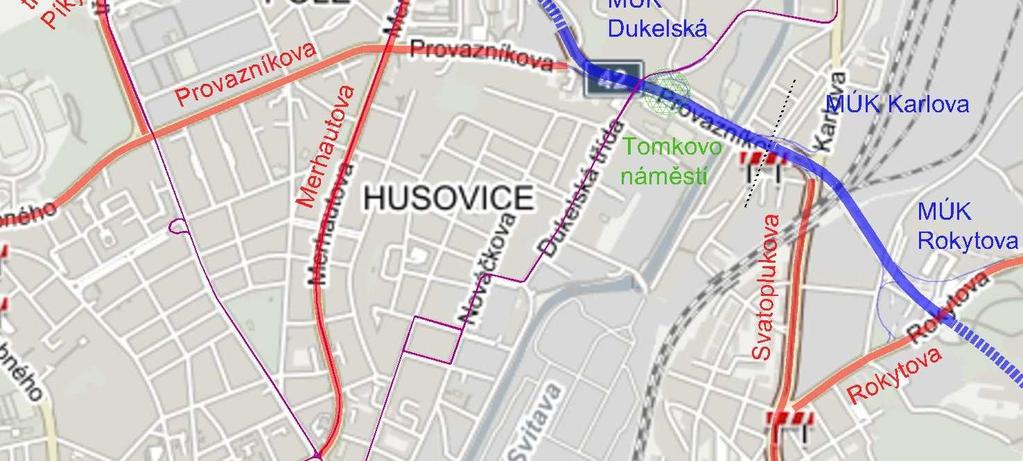 Řešením je vybudováním dalšího úseku VMO, který se bude napojovat na Husovický tunel a na budoucí Vinohradský tunel.