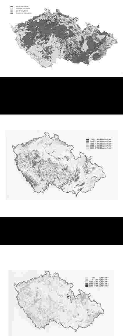 Území narušená acidifikací (HRUŠKA et al.