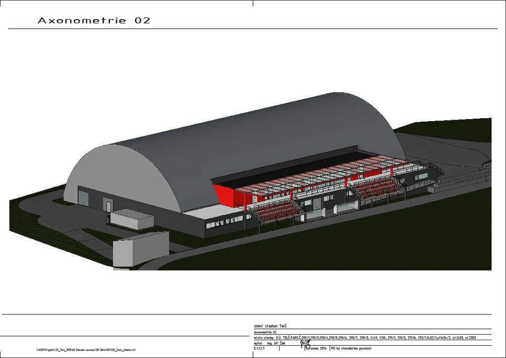 Stavební práce na hřišti SK Telč Vedle fotbalového hřiště SK Telč probíhají stavební práce. Má zde vyrůst nový zimní stadion, tribuna pro fanoušky fotbalu a šatny pro sportovce.