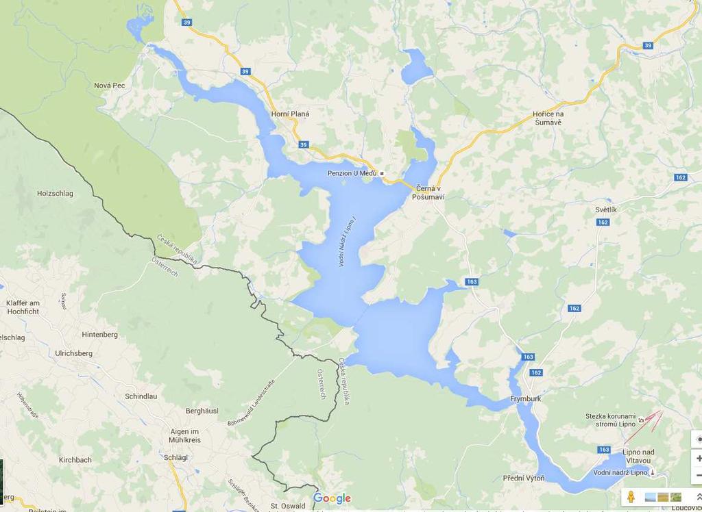 Mapa přehrady Lipno https://www.