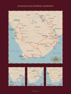 Během roku se jede jen několik vlakových programů po Jihoafrické republice, Namibii a z Pretorie do Victoria Falls.