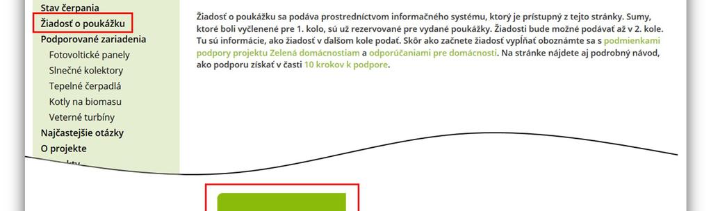 sk, predovšetkým s obsahom všeobecných podmienok a osobitných podmienok projektu Zelená domácnostiam, ktoré sú platné pre aktuálne kolo vydávania poukážok.