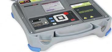 diagnostický test (PI, DAR, DD); graf vývoje v čase Step voltage test v 5 krocích; časovač na max. 100 min; zkratový proud max.