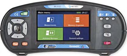 MULTITESTERY NN INSTALACÍ METREL MI 3152 EurotestXC MI 3152H EurotestXC 2,5 kv Kompaktní multifunkční přístroje pro měření dle IEC/EN61557 Autosekvence TT (U, Zln, Zs, Uc), TN/RCD (U, Zln, Zs, Rpe),