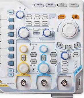 Hz ~ 25 MHz; standardní křivky: sinus, obdélník, pulz, rampa, šum; programovatelný průběh: Sinc, exponenciální náběh/pokles, ECG, Gauss, Lorentz, Haversine; 20 mv PP ~ 5 V PP (10 mv PP ~ 2,5 V PP /50