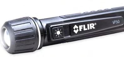 Funkce svítilny LVD2 BEZDOTYKOVÁ ZKOUŠEČKA + SVÍTILNA FLIR Optická (2 LED diody) a vibrační