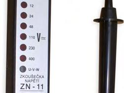 400 V, s frekvencí 0 60 Hz Určení fázového vodiče - jednožilově (signalizace