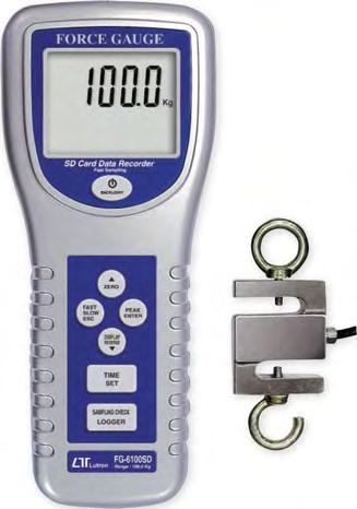 Digitální měřič síly FG- 6020SD má měřicí rozsah 20 kg a tomu odpovídající rozlišení (10g), jinak je jeho konstrukce stejná