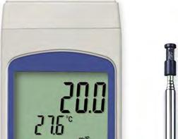 (2%+0,8 km/h) teplota (termistor) 0 50 C 0,1 C ± 0,8 C Teplota (pomocí článku typu K) -50 1 300 C -50,1-100 C Teplota (pomocí článku typu J) -50 1 200 C -50,1-100 C 0,1 C 0,1 C 0,1 C 0,1 C ± (0,4% +