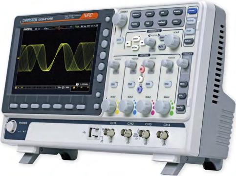 device, USB host, LAN 20 sad pro uložení nastavení, 24 sad pro uložení průběhů Funkce segmentace paměti a vyhledávání průběhu 8" (203 mm) LCD TFT displej 800 x 480 bodů Vertikální systém GDS-2204E