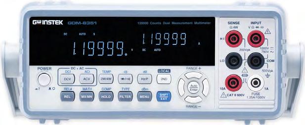 Kalibrační klíč GDM-01; rozhraní USB, RS-232C, Digital I/O Rozměry a hmotnost: 265 x 107 x 350 mm; cca 2,6 kg Měřicí rozsah Přesnost DC napětí (vstupní odpor 10M) 100mV, 1V, 10V, 100V, 1000V ±(0,012%