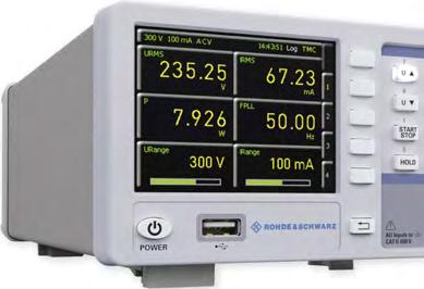 MĚŘIČ / ANALYZÁTOR VÝKONU HMC 8015 ROHDE&SCHWARZ Jednofázové měření výkonu (analýza výkonu) 50 μw~12 kw Šířka pásma DC~100 khz; vzorkování 500 ksamplů/s 16-bitový A/D převodník pro proud a napětí;