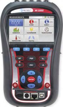 TŘÍFÁZOVÝ ANALYZÁTOR VÝKONU METREL MI 2892 PowerMaster Třífázový příruční analyzátor kvality sítě - Class A Měří V, A, kw, kva, kvar, PF, kwh, kvah, kvarh, PFH, cos ϕ, Hz, nevyváženost, flicker, CF