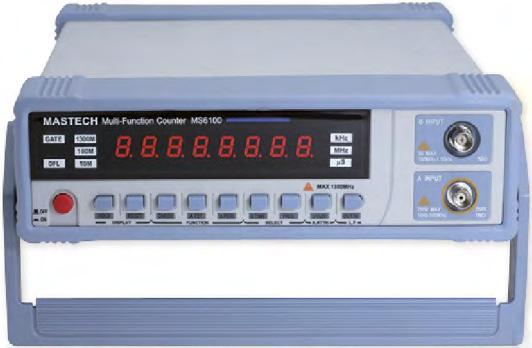 MULTIFUNKČNÍ ČÍTAČ MASTECH Multifunkční čítač 10Hz až 1,3 GHz 8-místný LED displej s indikací funkcí Dva vstupní kanály Funkce Data Hold; vlastní test funkcí Měření frekvence i periody (0,1 μs 0,1 s)