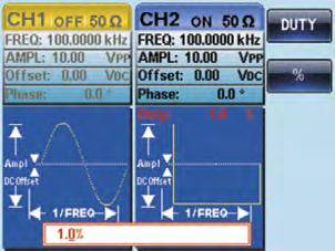 stabilita ±20 ppm; stárnutí ±1 ppm/rok; tolerance 1 mhz Amplituda - rozsah 1mV~10Vpp (50Ω) / 1μHz~20MHz; 2mV~20Vpp (naprázdno) / 1μHz~20MHz 1mV~5Vpp (50Ω) / 20MHz~25MHz; 2mV~10Vpp (naprázdno) /