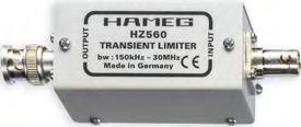 konektorem HZ525 - zakončovací člen - frekvenční rozsah DC až 6 GHz - impedance 50Ω, VSWR 1,05 až 1,2 - konektor N-male HZ575 HZ530 - sada sond blízkého pole do 1 GHz - vhodné pro testování VF