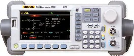 GENERÁTOR LIBOVOLNÝCH PRŮBĚHŮ RIGOL řada DG5000 100/250/350MHz Jednokanálové a dvoukanálové programovatelné generátory funkcí Šířka pásma 1μHz.