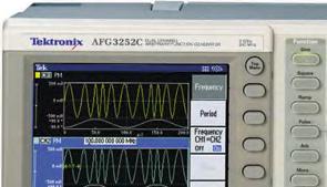 GENERÁTOR FUNKCÍ TEKTRONIX AFG3021C, AFG3022C Frekvenční rozsah 1μHz až 25MHz; 1 nebo 2 kanály Velký počet průběhů (sinus, obdélník, pulz, pila, trojúhelník, sin(t)/t, exp(t), Gauss, Lorentz,