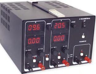 napětí a proud Možnost proudového omezení od 0,1 A do 4 A Indikace proudového omezení vizuálně i akusticky (možno vypnout) Napájecí napětí 230 V / 50 Hz Třída přesnosti měřicích přístrojů: 2 P130R51D