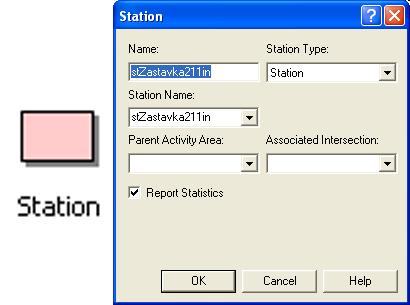 2.3.12 Station Station je modul definující stanici (nebo množinu stanic), která odpovídá fyzickému nebo logickému místu v modelu., kde dochází ke zpracování.