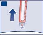 D Po podání injekce se na konci jehly může objevit kapka inzulinu. To je normální a neovlivňuje to vaši dávku. Vždy sledujte počítadlo dávky, abyste věděl(a), kolik jednotek podáváte.