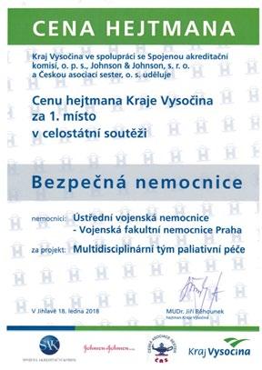 Ambulantní pacienti ohodnotili ÚVN jako nejlepší nemocnici v ČR.
