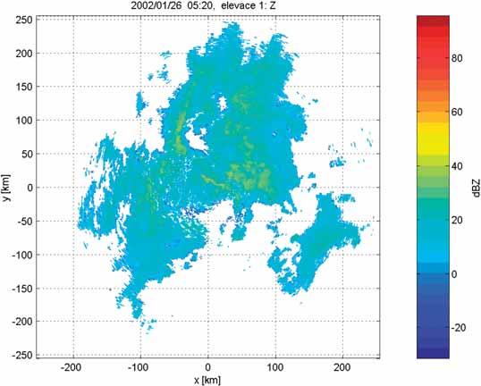 Obr. 2 Mapa nekorigované odrazivosti. Fig. 2. Chart of the unccorrected reflectivity. Obr.