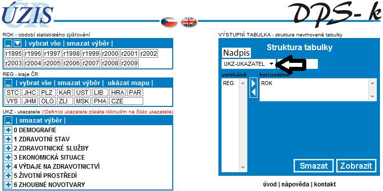 cz. Postup při získávání těchto dat je následující: 1) Na hlavní stránce ÚZIS (www.uzis.