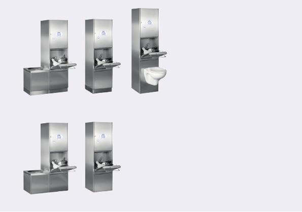 DISCHER BOY prostorově úsporná řada Promyšlená technologie, vysoce kvalitní zpracování, spolehlivá hygiena Mycí a dezinfekční automaty pro péči o sanitární nádoby jsou k dispozici v mnoha