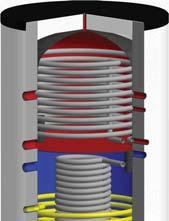 NÁDRŽE HSK NÁDRŽE DUO Akumulačné nádrže Regulus HSK s deliacim plechom s nerezovými výmenníkmi pre prietokový ohrev vody sa používajú pre akumuláciu tepla zo solárnych termických aj fotovoltaických