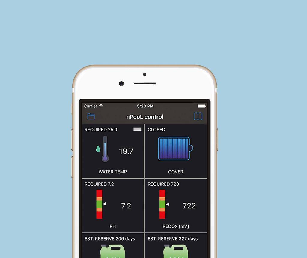 npool control Pro ještě pohodlnější používání vašeho bazénu jsme vyvinuli mobilní aplikaci npool control, která