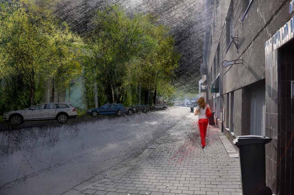 zamenhofova - navrhovaný stav stromořadí / skupiny stromů do ulice Zamenhofovy / obnova, výsadba kvalitních